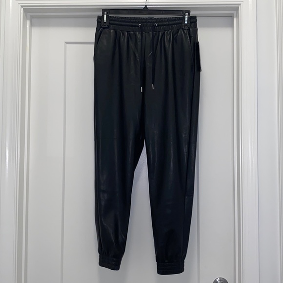 NWT! Bagatelle Faux-Leather Joggers - Picture 2 of 5